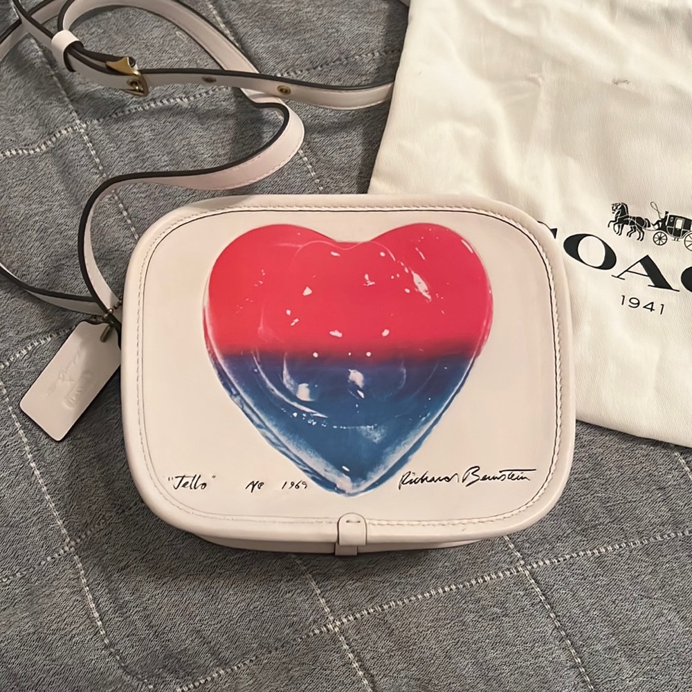 Cute Richard Bernstein jelly heart Coach cross body bag